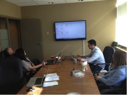 Addictions and Concurrent Disorders Group members enjoying a lunchtime brand name brain storming session